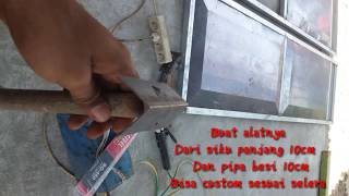 Membuat pintu besi model wina sederhana Tekuk plat manual [upl. by Tound]