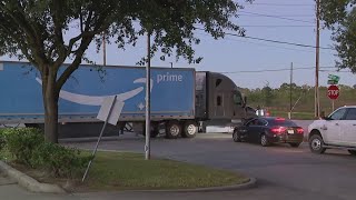 Residents frustrated after they say Amazon big rigs are clogging up their neighborhood streets [upl. by Behlau]