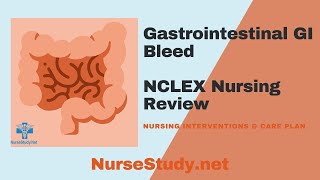 Gastrointestinal GI Bleed Nursing NCLEX Review and Nursing Care Plan [upl. by Ahsenaj564]