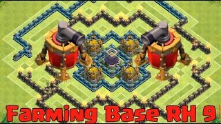 Rathaus 9 Farm BaseLayout mit 2 Luftfeger Clash of Clans  Deutsch  German [upl. by Aihsekan]