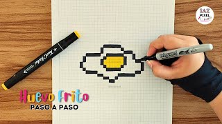 Como pintar un HUEVO FRITO en PIXEL ART – Tutorial paso a paso huevofrito comida pixelart [upl. by Reiter]