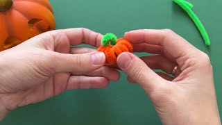 🎃PUMPKIN🎃 made of pipe cleaner [upl. by Eserrehs]