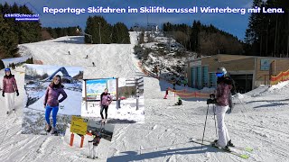 Reportage Skifahren im Skiliftkarussell Winterberg mit Lena [upl. by Pasho]