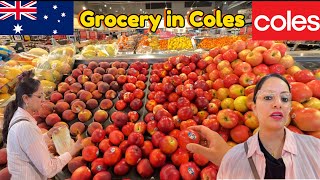 Shop with us in COLES  Weekly Grocery shop for my family  Punjabi family vlog [upl. by Gae]