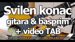 Svilen konac  gitara amp basprim cover lesson  video TAB [upl. by Yaf]