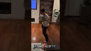 Ryan Garcia CRAZY speed shadow boxing with Haney KO combo [upl. by Heilman]