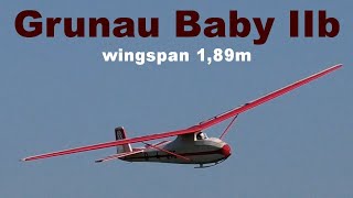 Grunau Baby IIb mini scale RC glider 2020 [upl. by Nirra312]