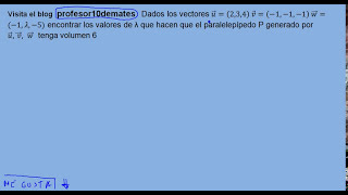 Matemáticas selectividad Madrid vectores en el espacio ejercicios resueltos paralelepípedo [upl. by Pirbhai]