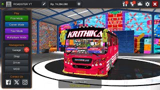 NEW KRITHIKA BUS LIVERY FOR BUS SIMULATOR INDONESIA  live busmod [upl. by Thenna]