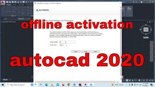 Offline Activation Autocad 2020 [upl. by Ylus981]