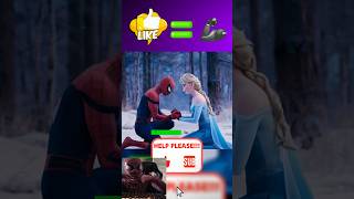 SpiderMan and Elsa Frozen vs Sonic fight battle spiderman elsafrozen animals sonic [upl. by Amhsirak940]