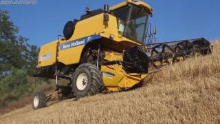 New Holland TC5080 Hillside Rotelli Group Harvest Season 2017 [upl. by Hnah]