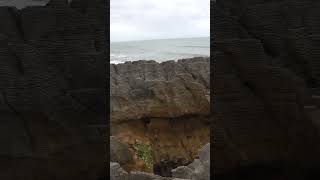 Pancake Rocks at Punakaiki New Zealand highlightsnaturetravel [upl. by Udella7]