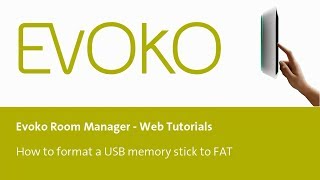 How to format a USB memory stick to FAT file system for your Evoko Room Manager [upl. by Ahseka702]