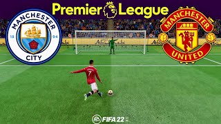 MANCHESTER CITY vs MANCHESTER UNITED Penalty shootout FIFA 22 [upl. by Burgwell154]