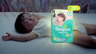 Pampers Baby Dry MỚI với Gel thần kỳ thấm hút đến 999 chất ẩm [upl. by Harvard]