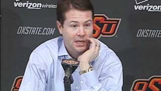 Cowboys vs Texas AampM  Travis Ford Press Conference [upl. by Dinny]