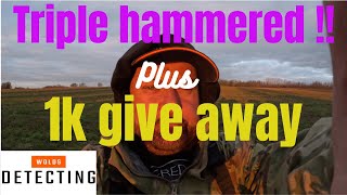 Triple hammered…1k give awaymeal detecting 2024metal detecting ukxp deustreasurehunting [upl. by Ytoc]