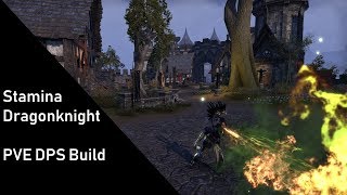 ESO  Stamina Dragonknight PvE DPS Build  Trial rotation for Summerset [upl. by Aynwat]