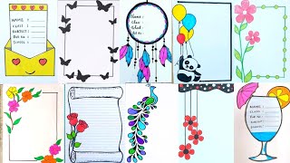 10 Beautiful Project Border Designs  Project Assignment Note Book Decoration Ideas Border Design [upl. by Carl]