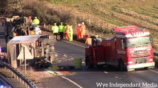 An overturned lorry on the a40 Goodrich [upl. by Ashok]