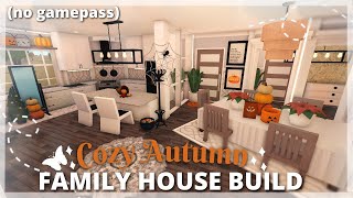 30K BLOXBURG COZY AUTUMN FAMILY HOUSE BUILD NO GAMEPASS [upl. by Nahgam]