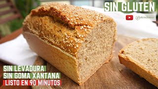 ✅ PAN SIN GLUTEN fácil y rápido SIN LEVADURA Método  Receta [upl. by Ylrrad79]