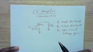 CS Amplifier Characteristics [upl. by Harat]