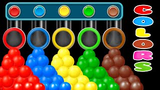 Learn Colors for Children with Color Balls Machine  Colours for Kids to Learn  Learning Videos [upl. by Edie325]