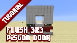 Minecraft Tutorial Flush 3x3 Piston Door [upl. by Salisbury]