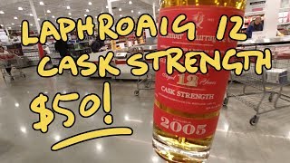 Laphroaig 12 Cask Strength at Costco  Whisky Vlog [upl. by Tirb574]