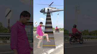 I go to market by helicopter 😀😀  Funny vfx magic video helicopter funny vfx [upl. by Au489]