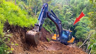 ONLY an Excavator Building an IMPOSSIBLE Mountain Road  Excavator Working Video  Trackhoe [upl. by Marcellina339]