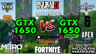 GTX 1650 vs GTX 1650 Super  12 Games Tested  Side by Side  Benchmarks [upl. by Trautman251]