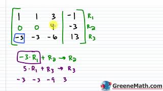 Gaussian Elimination and GaussJordan Elimination ThreeVariable Linear System [upl. by Nylarej]