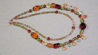 multi strand necklace beginner tutorial [upl. by Augustina54]