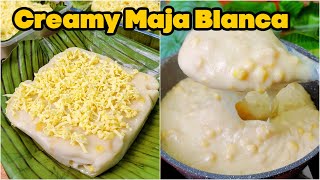 Creamy Maja Blanca  Iwaspalpak at creamy na Maja Blanca Coconut Pudding Recipe [upl. by Nesral101]