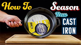 How To Season New Cast Iron Skillet Easy Simple [upl. by Ayojal]