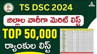 TS DSC Result 2024  Cut Off Marks Merit List [upl. by Limemann]