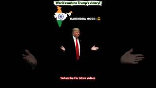 world react Donald Trump victory america donaldtrump shorts news vairalshort [upl. by Aniger]