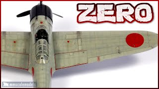 172 Tamiya A6M2b Zero  scale model air plane build [upl. by Annaoy]