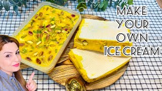 طرزتهیه بستنی سنتی خونگی🍦Homemade ice cream [upl. by Cobbie]