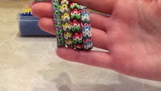 Easy Chevron Rainbow Loom Rubber Band Bracelet [upl. by Yrellih]