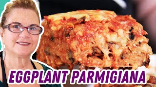 My Italian Mom Makes Eggplant Parmigiana Eggplant Parmesan [upl. by Nahsar]