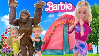 Barbie amp Ken Doll Family Camping Trip and Playground Playdate [upl. by Beyer]