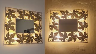 Elegante espejo dorado con luces  Elegant gold mirror [upl. by Hamlani]