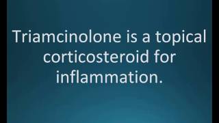 How to pronounce triamcinolone Kenalog Memorizing Pharmacology Flashcard [upl. by Aneram]