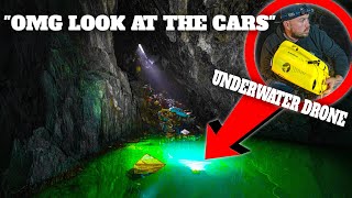 Unbelievable first ever car cave underwater drone footage CAVERN OF LOST SOULS [upl. by Nirihs]