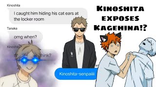 ☠Kinoshita Exposes Kagehina  Kagehina  Haikyuu Texts👀 [upl. by Elyrpa]