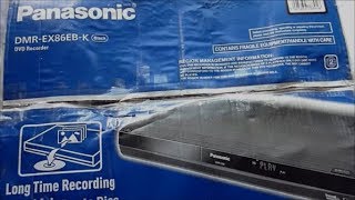 UNBOXING PANASONIC DVD RECORDER EX86EB AND SET UP [upl. by Aika776]